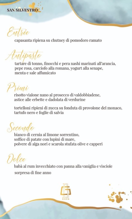 Menu di San Silvestro